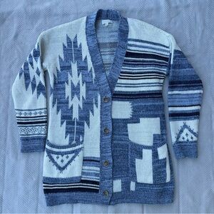 Lucky Brand long western button up cardigan